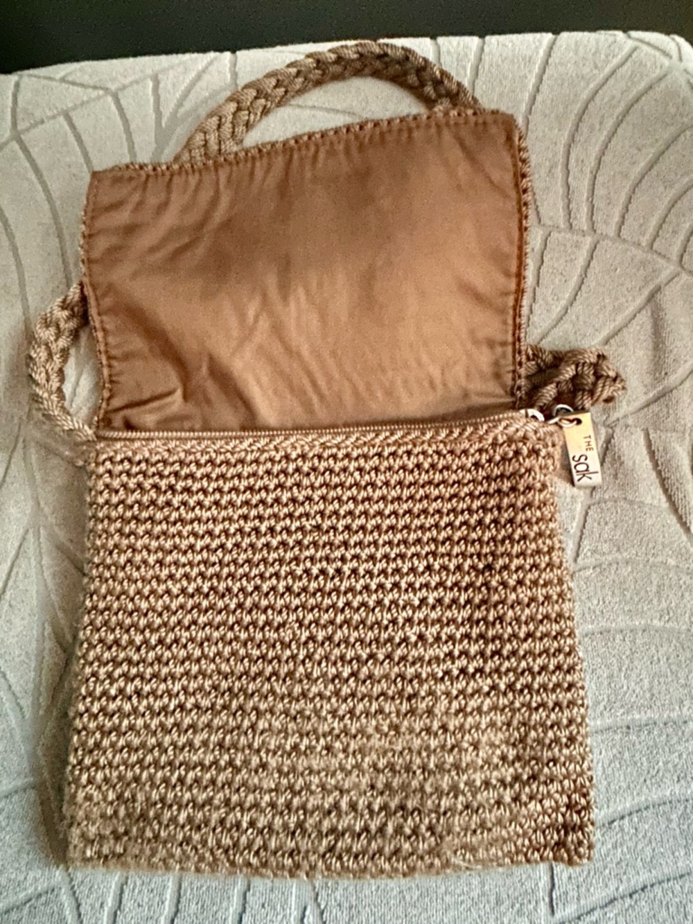 The Sak Small Brown Crochet Crossbody Bag - Picture 4 of 12
